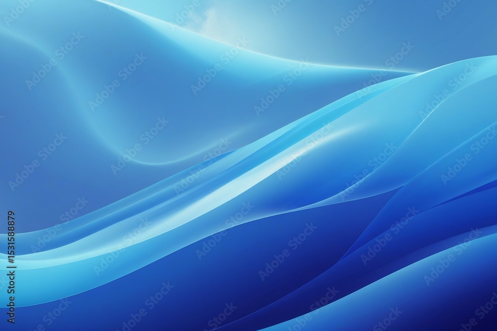 Fototapeta premium Abstract Blue Gradient Background for Web Banners and Design Projects, Featuring Smooth Texture and Ample Copy Space for Text and Graphics