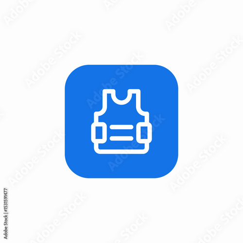 bulletproof vest icon sign vector