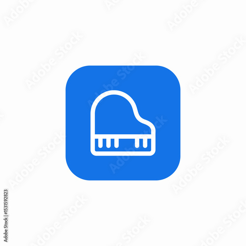 piano instrument icon sign vector