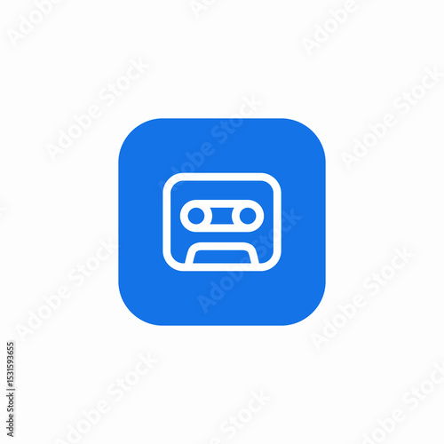 tape record icon sign vector