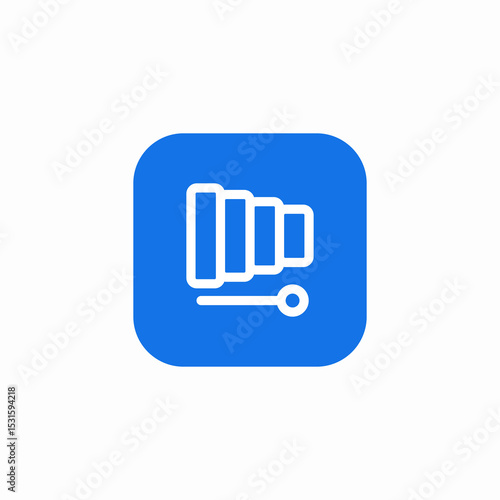 xylophone insrument icon sign vector