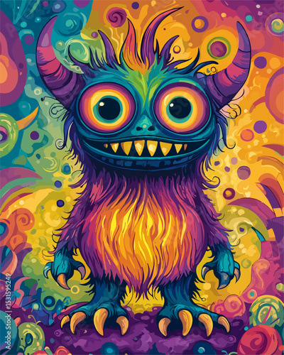 cute little monsters vector