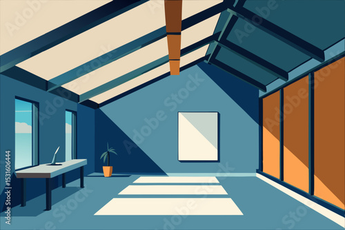 empty room with a window