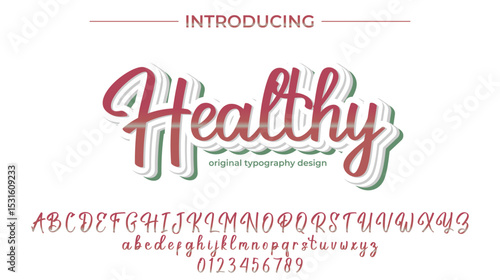 Healthy Font – Stylish Script Typeface with Bold Modern Brush Lettering