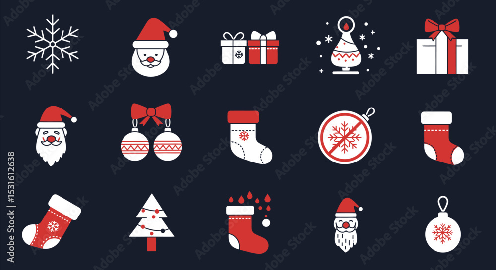 Fototapeta premium Christmas cheer holiday decorations abound