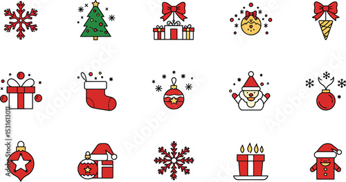 Holiday Icons Celebrate Festive Cheer