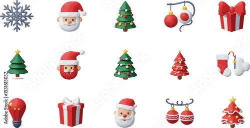 Cuadro en lienzo Holiday seasons icons festive cheer abound