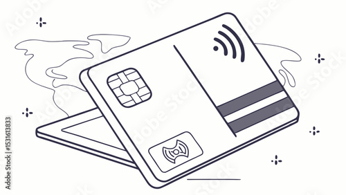 Contactless Payment Card with NFC Chip and Magnetic Stripe