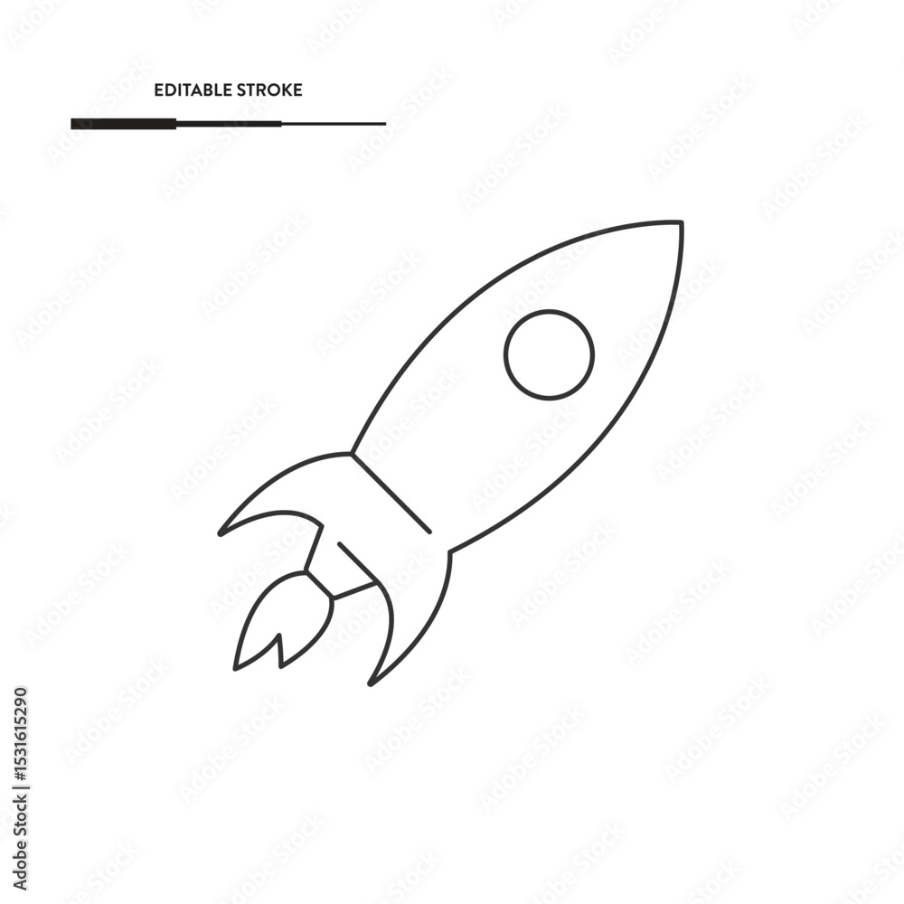 Fototapeta premium Rocket Icon Vector Design.
