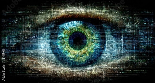 Digital eye, data stream overlay