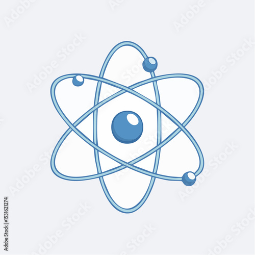 Simple graphic illustration of an atom's structure.