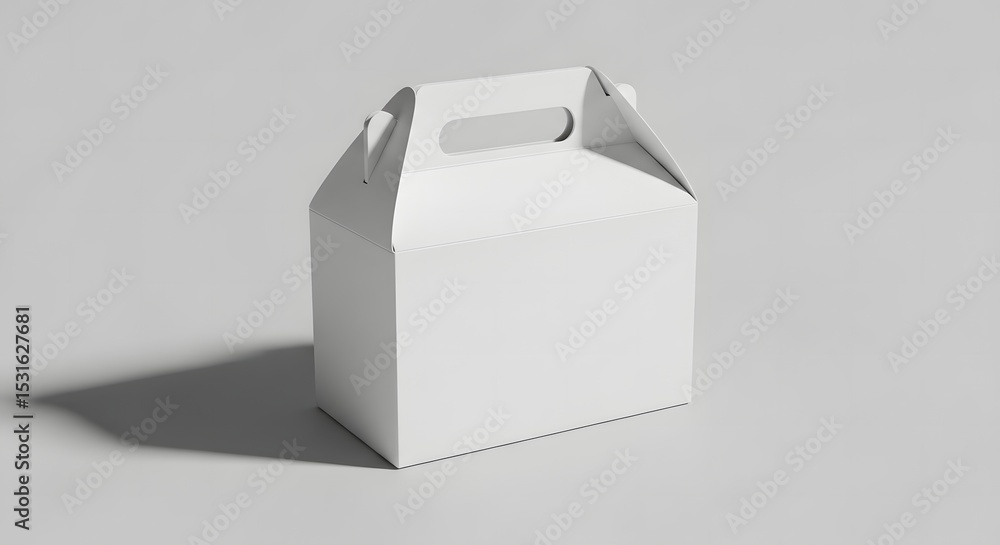Blank White Cardboard Carryout Box Packaging Mockup Perfect for Food Delivery and Takeaway Businesses Blank White Cardboard Carryout Box Packaging Mockup Perfect for Food Delivery and Takeaway Businesses