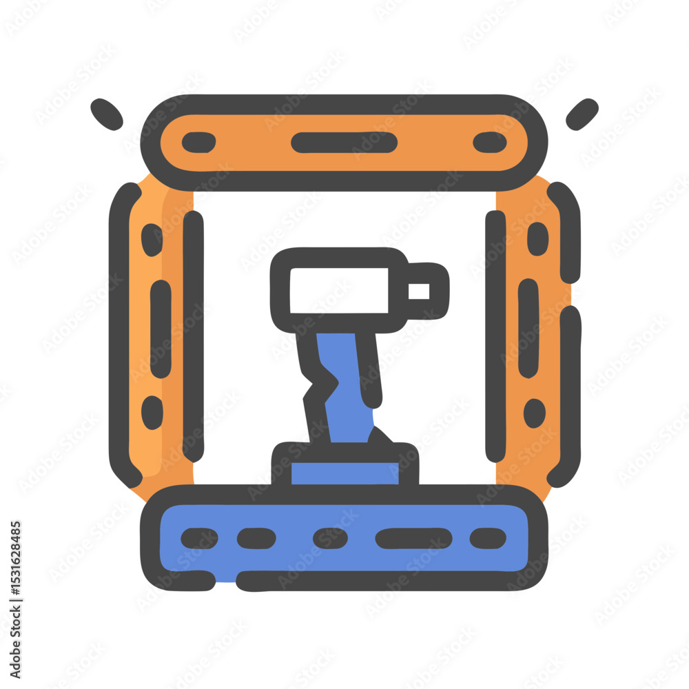 Fototapeta premium Industrial Scanner Screen Icon