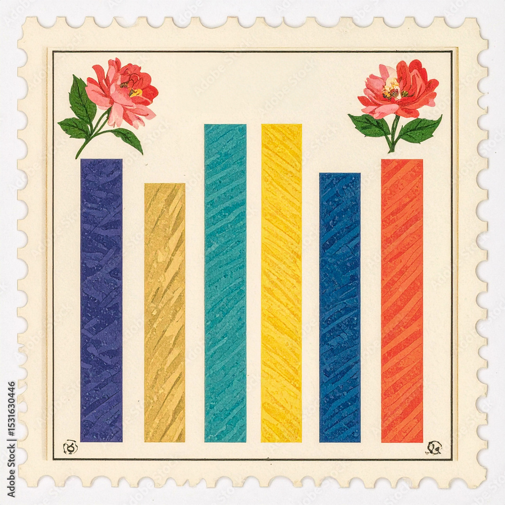 Obraz premium rhythmic symmetry; the timeless allure of structured pattern 