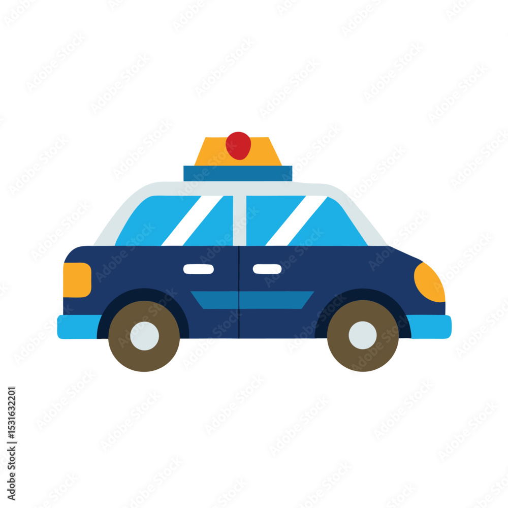 Cartoon Police Car Vector Illustration Cartoon Police Car Vector Illustration