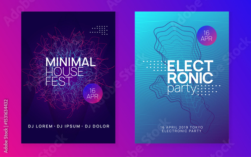 Discotheque Background. Pink Sound Magazine. Nightclub Radio Illustration. Green Dj Poster. Edm Trance Graphic. Concert Vector. Techno Flyer. Violet Discotheque Background