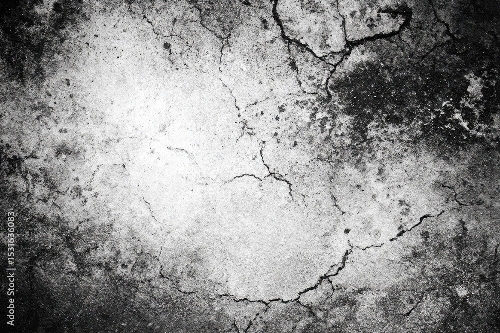 Obraz premium Gray cracked concrete texture