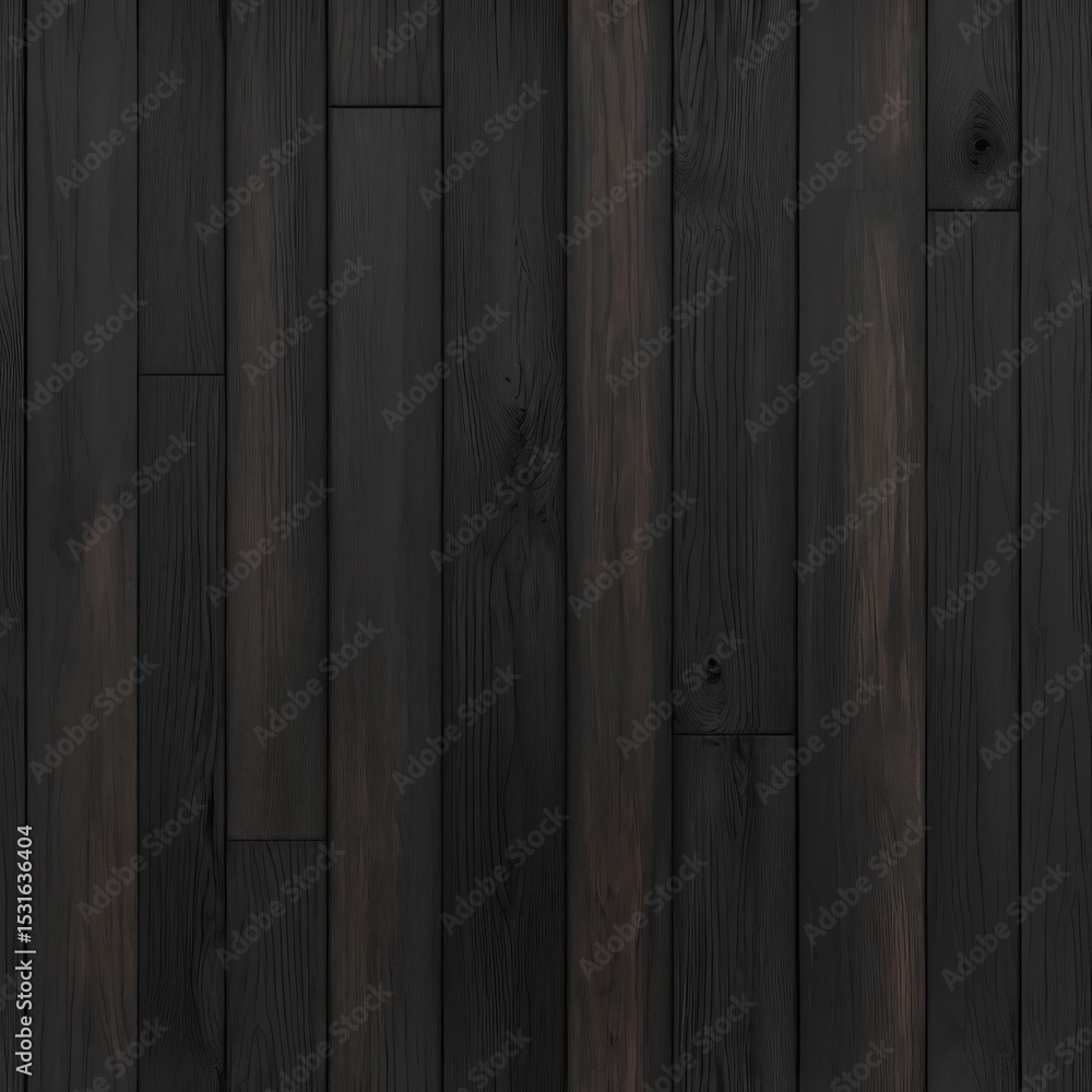 Obraz premium Dark Wood Planks Texture Seamless Background for Design Projects