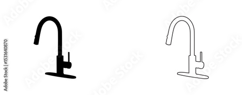 faucet illustration set