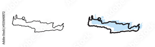 crete map, crete vector, crete outline, crete