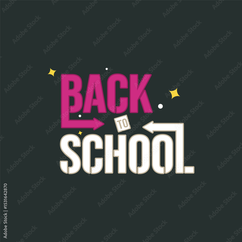 Obraz premium Back to School Letter Banner