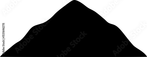 Black and White Sand Pile: A minimalist silhouette of a sand pile, evoking a sense of simplicity and natural beauty.
