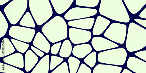 Seamless voronoi pattern. Vector grid background with rounded cells. Eps10