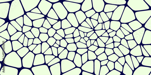 Seamless voronoi pattern. Vector grid background with rounded cells