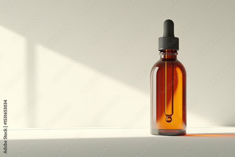 Dropper bottle filled w/ liquid, light & shadow Dropper bottle filled w/ liquid, light & shadow