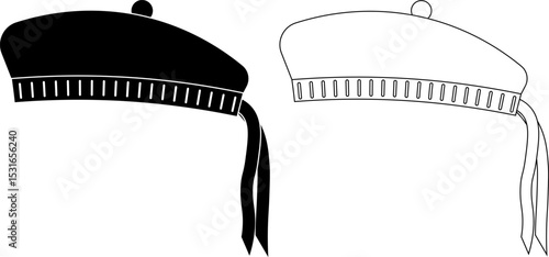 side view glengarry icon set