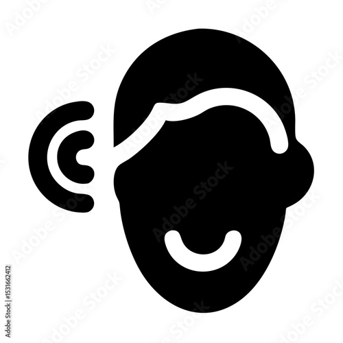 Elderly Person Using Hearing Aid in a Quiet Home Setting