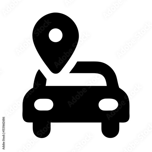 Urban Ride Sharing Icon Representing Modern Transportation Solutions