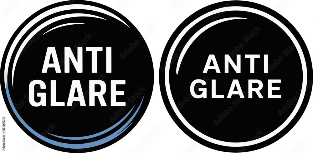 Anti-Glare Circle Logo – Vector Design for Product Label, Information Sticker, Screen Protection Badge, Modern Minimal Icon
Anti-Glare Circle Logo – Vector Design for Product Label, Information Sticker, Screen Protection Badge, Modern Minimal Icon