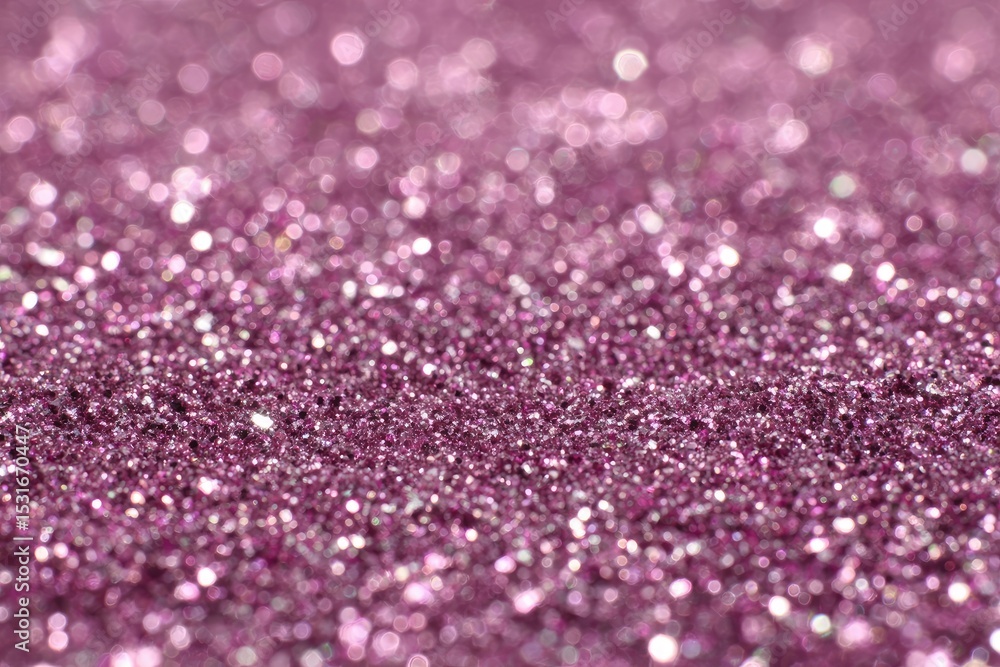 Close-up of a textured surface, densely packed with small, sparkling, light-purple glitter Close-up of a textured surface, densely packed with small, sparkling, light-purple glitter