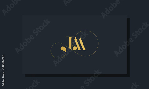 Minimal royal initial letters TM logo