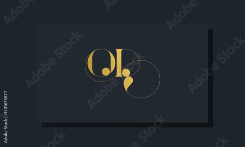 Minimal royal initial letters OD logo