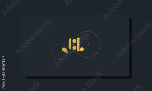 Minimal royal initial letters ED logo