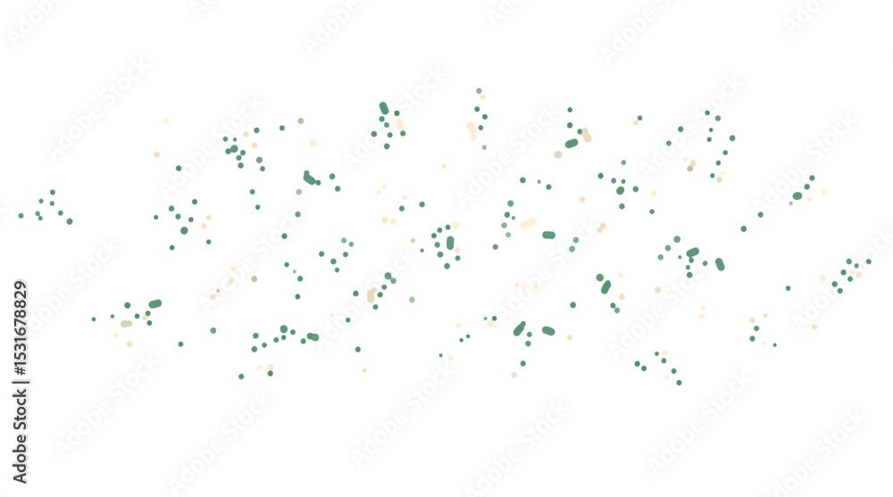 Obraz premium Abstract Green and Beige Speckles Scattered Background