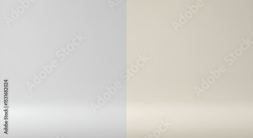 Wallpaper Mural Minimal Studio Mockup Background in White and Ivory, Empty Product Display Simple Scene Torontodigital.ca