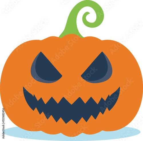 pumpkin zombie hallowen isolated