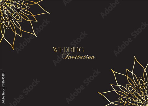 The Gold Mandala Wedding Iinvitation Card