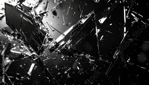 粉々のガラスのテクスチャ