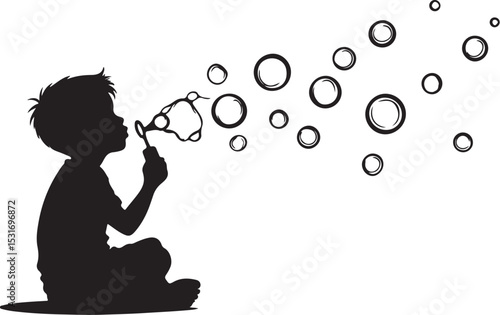girl with soap bubbles