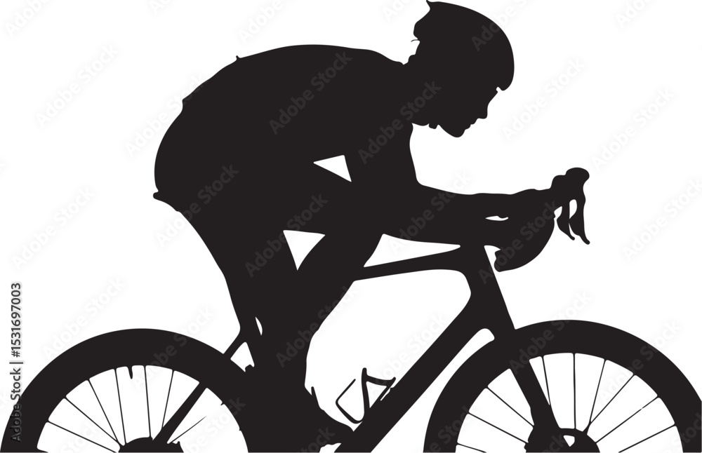 Obraz premium cyclist silhouette vector