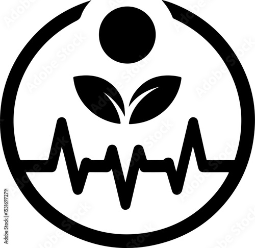 vector illustration of health related symbol logo icon for clinic and hospital