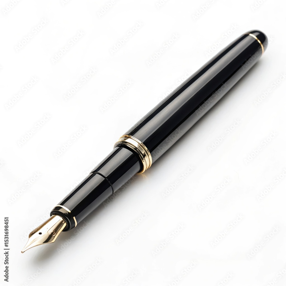Elegant Black Fountain Pen Smooth Writing Experience, Premium Design, Professional Stationery Elegant Black Fountain Pen Smooth Writing Experience, Premium Design, Professional Stationery