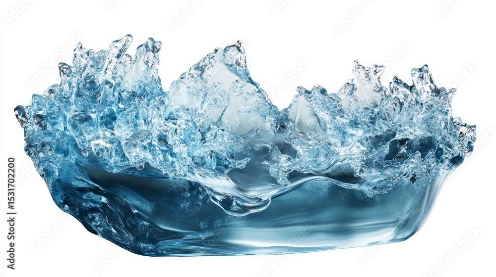 Abstract blue water wave splash isolated on white background. Abstract blue water wave splash isolated on white background.