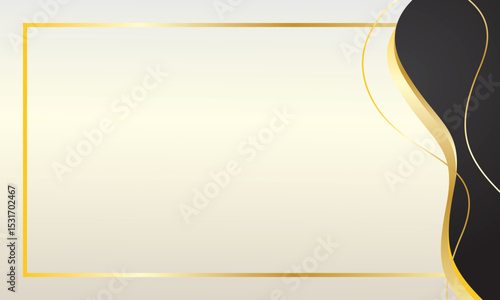 Black gold wave background, luxury certificate
