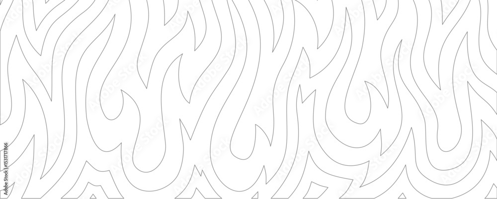 Fototapeta premium Abstract Fire Background. Abstract flame Background. doodle fire background. Fire outline. Fire flame continue line.