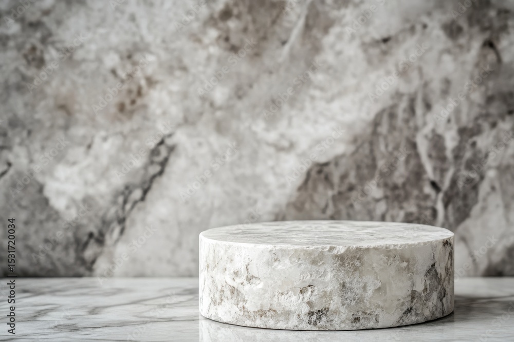 Naklejka premium Marble cylinder on a marble surface